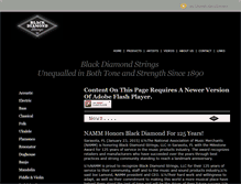 Tablet Screenshot of blackdiamondstrings.com